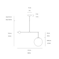Luceplan Malamata 48 black suspension lamp