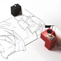 Minotti bedside table Formosa Appoggiata