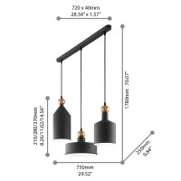 Ideal Lux Triade sp3 suspension lamp
