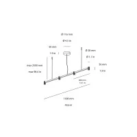 Wever & Ducrè Trace lampada a sospensione led