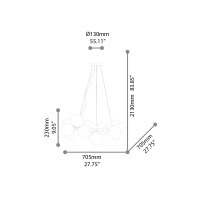 Ideal Lux DNA suspension lamp
