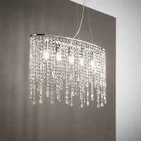 Ideal Lux Rain crystal suspension lamp
