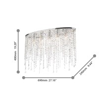 Ideal Lux Rain crystal ceiling lamp