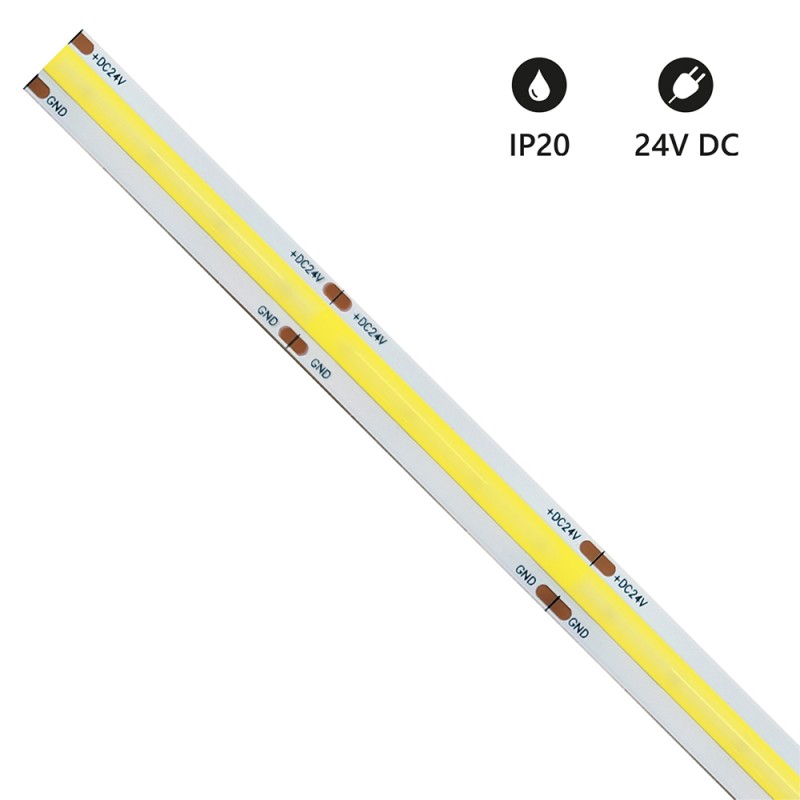 Striscia LED 5 Metri COB 15W/m 24V a luce continua Striscia LED 5 Metri COB 15W/m 24V a luce continua