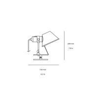 Artemide Tolomeo Micro Pinza led alluminio lampada