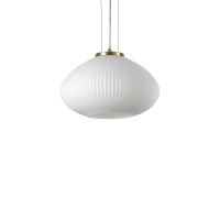 Ideal Lux Plissè suspension lamp in blown glass
