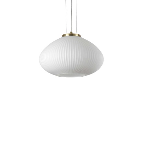 Ideal Lux Plissè suspension lamp in blown glass
