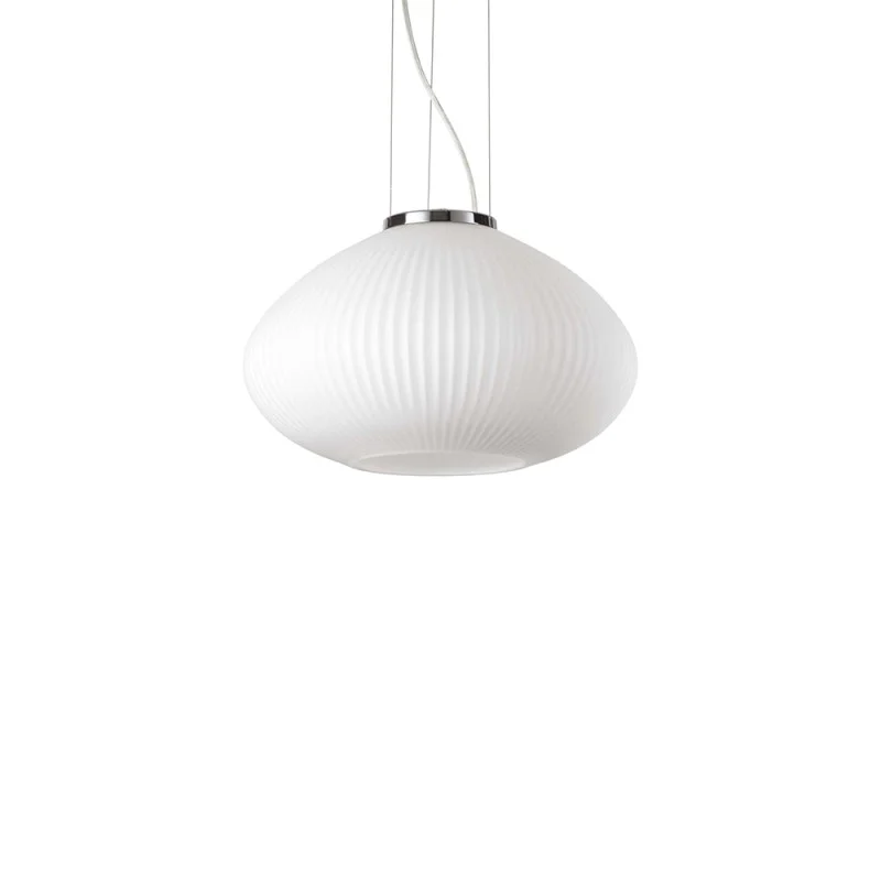 Ideal Lux Plissè suspension lamp in blown glass Ideal Lux Plissè suspension lamp in blown glass