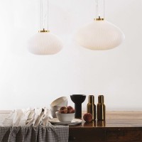 Ideal Lux Plissè suspension lamp in blown glass