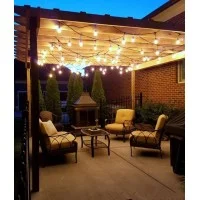 String Lights Black 10 Lampholder E27 11.5 mt Extendable LED 5W