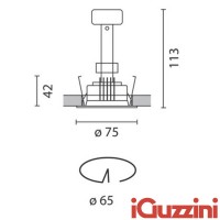 IGuzzini 8002.001 laser faretto Incasso tondo 50W bianco