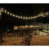 String Lights Black 10 Lampholder E27 11.5 mt Extendable LED 5W