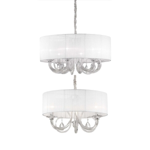 Ideal Lux Swan lampada da soffitto in vetro soffiato
