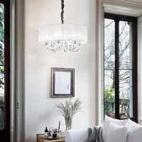 Ideal Lux Swan ceiling lamp in blown glass