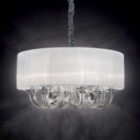 Ideal Lux Swan lampada da soffitto in vetro soffiato