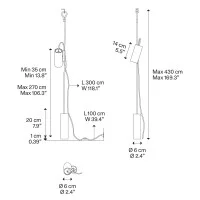 Lodes Cima Suspension Floor Lamp Adjustable Led by Marco Dessì LODES - 5