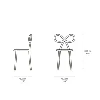 Qeeboo Ribbon Chair Metal sedia decorativa Qeeboo Ribbon Chair Metal sedia decorativa