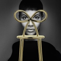 Qeeboo Ribbon Chair Metal sedia decorativa