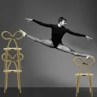 Qeeboo Ribbon Chair Metal sedia decorativa Qeeboo Ribbon Chair Metal sedia decorativa