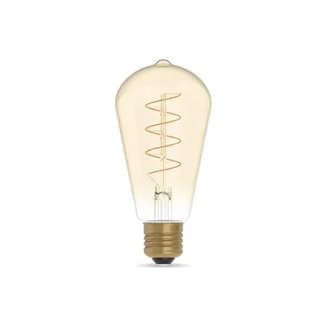 Daylight Carbon spiral ST64 LED bulb E27 4W dimmable
