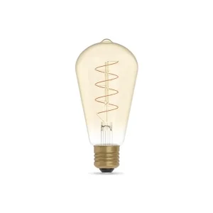 Daylight Carbon spiral ST64 LED bulb E27 4W dimmable