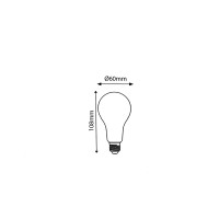 Daylight Carbon spiral A60 lampadina led E27 4W dimmerabile