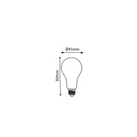 Daylight Carbon spiral G45 lampadina led E14 2.5W dimmerabile