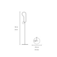 Masiero Visio lampada da terra led