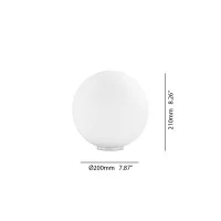 Ideal Lux Mapa white spherical table lamp