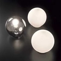 Ideal Lux Mapa white spherical table lamp