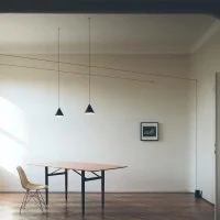 Flos String Light Cone and floor switch black