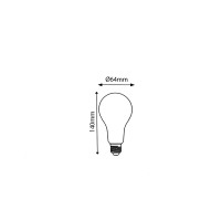 Daylight Carbon cross spiral ST64 LED bulb E27 7W dimmable