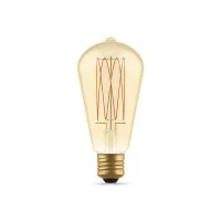 Daylight Carbon cross spiral ST64 LED bulb E27 7W dimmable