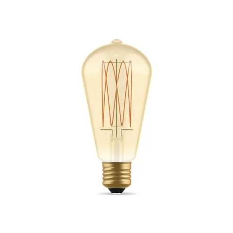 Daylight Carbon cross spiral ST64 LED bulb E27 7W dimmable