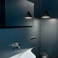 Flos String Light Cone and floor switch blue