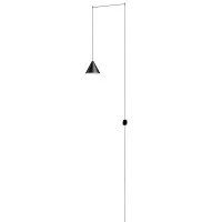 Flos String Light Cono e rosone nero