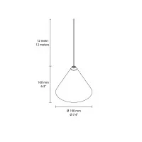 Flos String Light Cono e rosone parete bianco