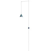 Flos String Light Cono e rosone blu