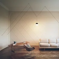 Flos String Light Sphere and rose white