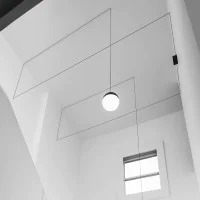 Flos String Light Sphere and rose black