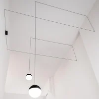 Flos String Light Sphere and rose black