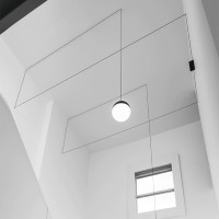Flos String Light Sphere and rose blue