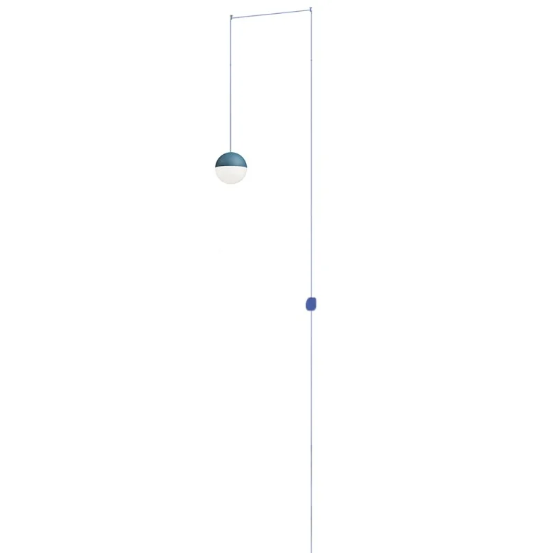 Flos String Light Sphere and rose blue Flos String Light Sphere and rose blue