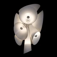 Flos Nebula White Blown Glass Suspension Lamp Chandelier by