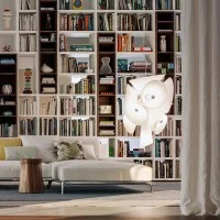 Flos Nebula White Blown Glass Suspension Lamp Chandelier by