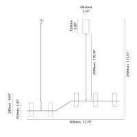Vivida Kingfort 3-2 led suspension lamp