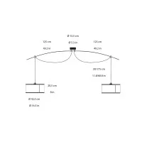 Lumina Moove Double ivory suspension lamp