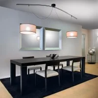 Lumina Moove Double ivory suspension lamp