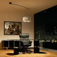 Lumina Moove grey suspension lamp