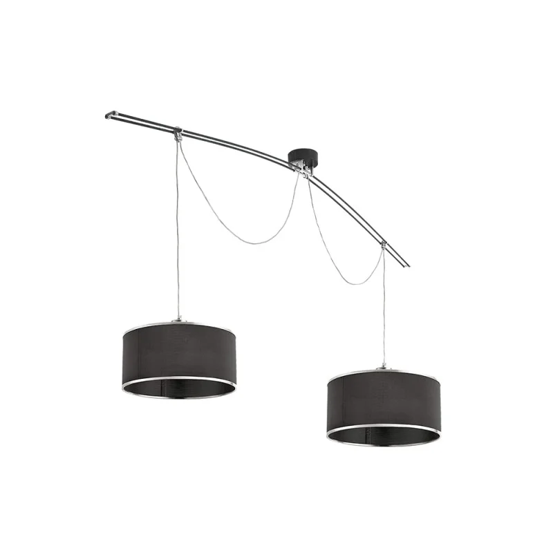 Lumina Moove Doppia lampada a sospensione nera Lumina Moove Doppia lampada a sospensione nera